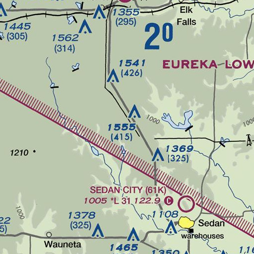 FAA VFR chart of McCoy Ranch, KS