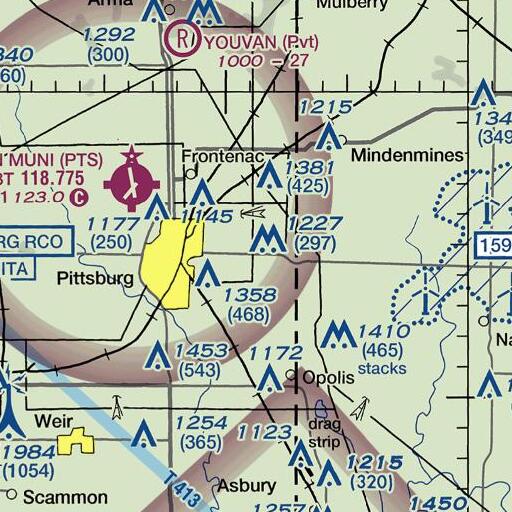 FAA VFR chart of Rowe School (historical), KS