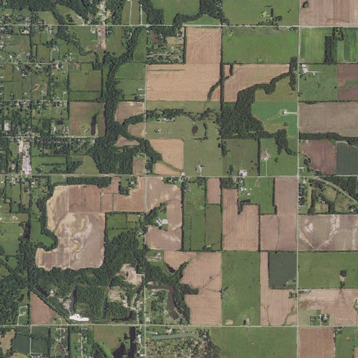 Aerial imagery of Rowe School (historical), KS