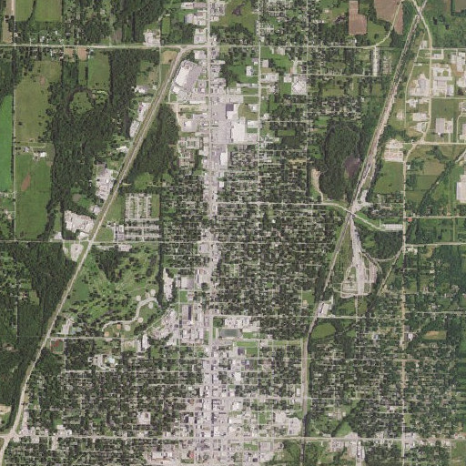 Aerial imagery of Lincoln Elementary School, KS