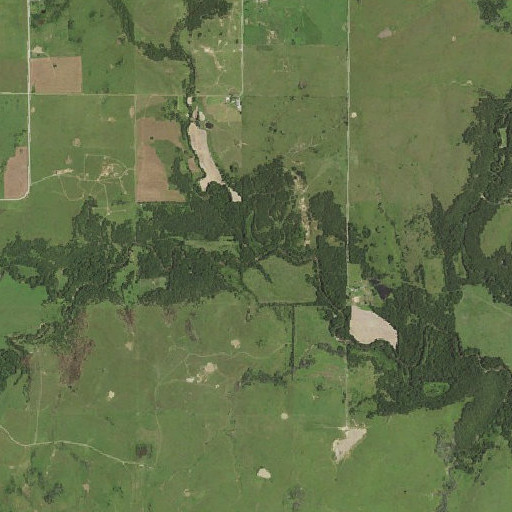 Aerial imagery of Pan Creek, KS