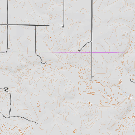 OpenTopoMap map of Pan Creek, KS