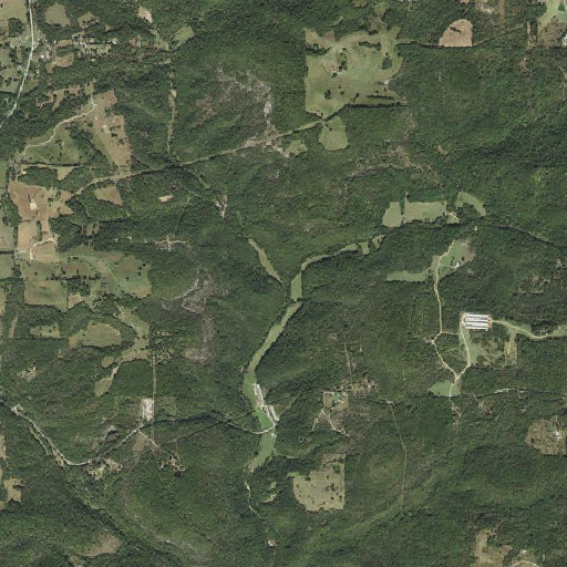 Aerial imagery of Brown Creek, AR