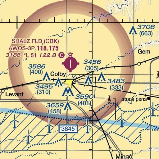 FAA VFR chart of Young Park, KS
