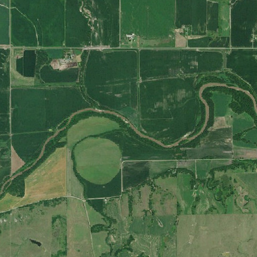Aerial imagery of Walnut Creek, NE