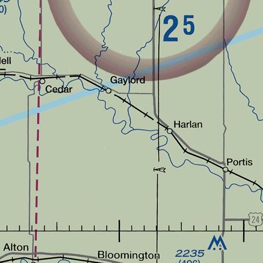 FAA VFR chart of Spring Creek, KS
