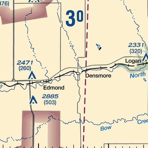 FAA VFR chart of Sand Creek, KS
