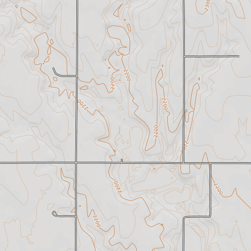 OpenTopoMap map of Game Creek, KS