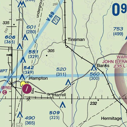 FAA VFR chart of Cagle Spring, AR