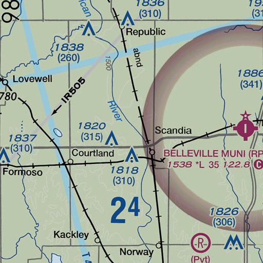 FAA VFR chart of Mud Creek, KS