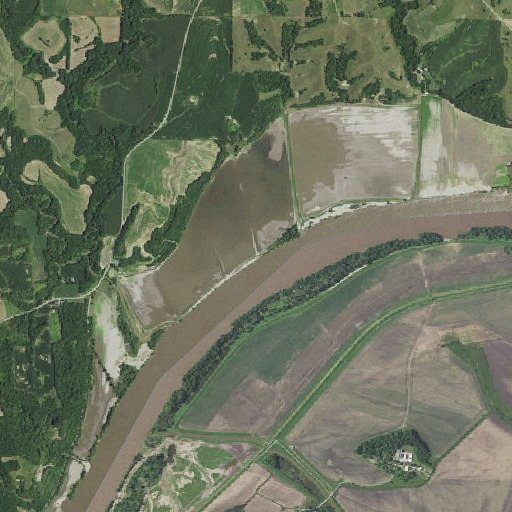 Aerial imagery of Brush Creek, KS