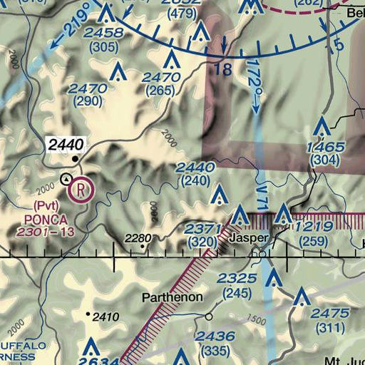 FAA VFR chart of Camp Orr, AR