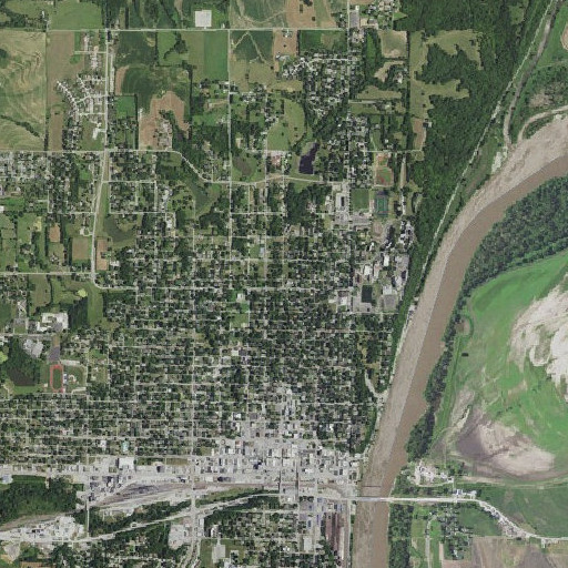Aerial imagery of Martin School, KS