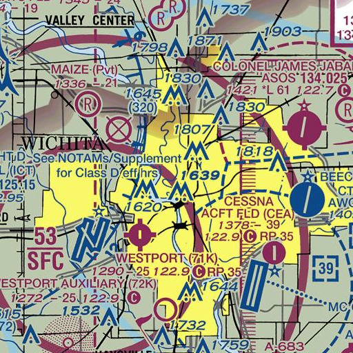 FAA VFR chart of Minisa Park, KS