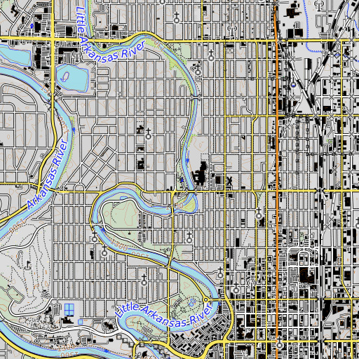 OpenTopoMap map of Minisa Park, KS