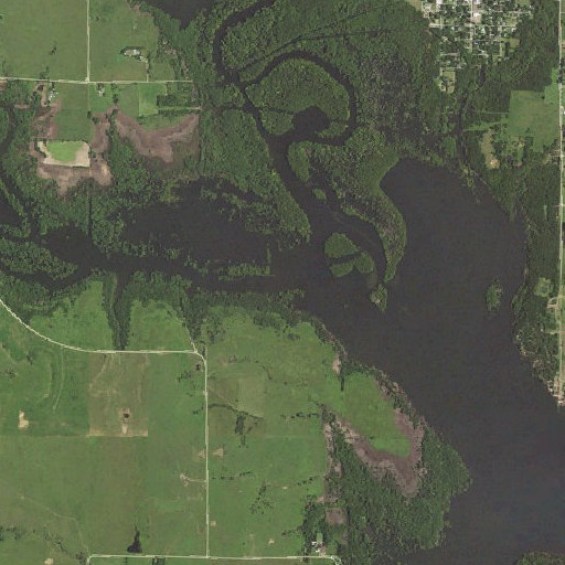 Aerial imagery of Walnut Creek, KS
