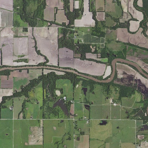 Aerial imagery of Mud Creek, KS