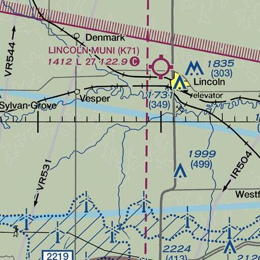 FAA VFR chart of Spring Creek, KS