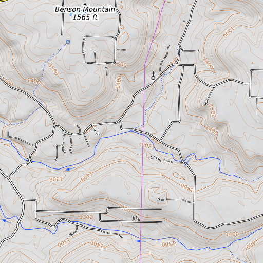OpenTopoMap map of Cave Creek, AR