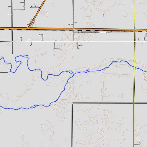 OpenTopoMap map of Walnut Creek, KS