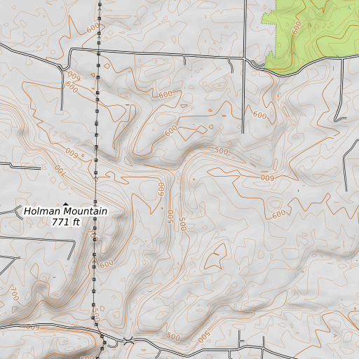 OpenTopoMap map of Cedar Creek, AR