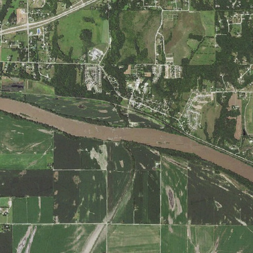Aerial imagery of Blackjack Creek, KS