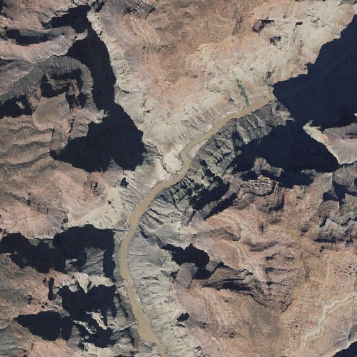 Aerial imagery of Fossil Rapids, AZ