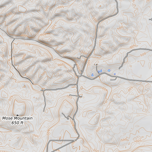 OpenTopoMap map of Chapel Creek, AR