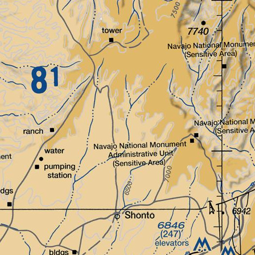 FAA VFR chart of Adadka Spring, AZ