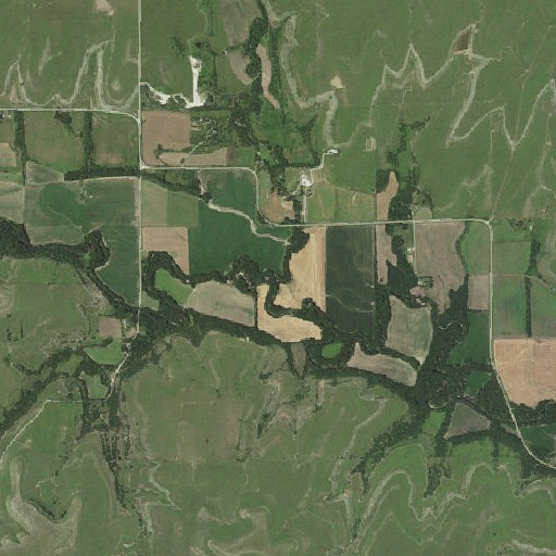 Aerial imagery of Collett Creek, KS