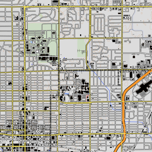 OpenTopoMap map of Graber Elementary School, KS