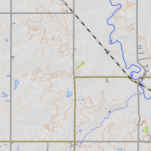 OpenTopoMap map of Prairie Vale School, KS