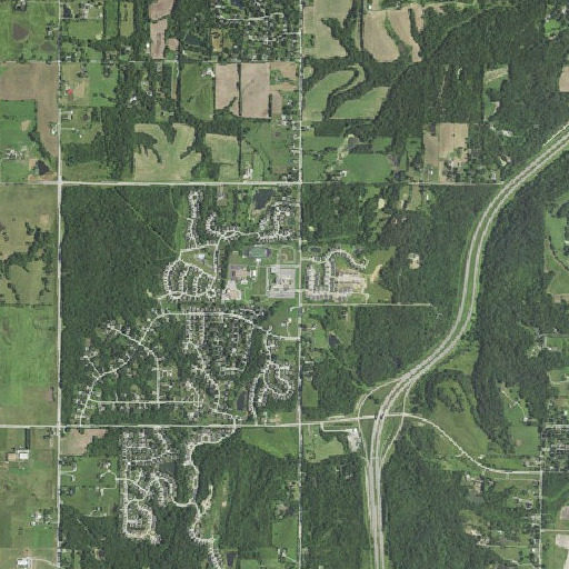Aerial imagery of Piper High School, KS