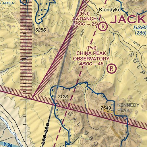 FAA VFR chart of Fourmile Peak, AZ