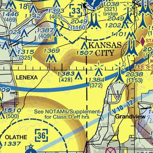 FAA VFR chart of Prairie View Park, KS