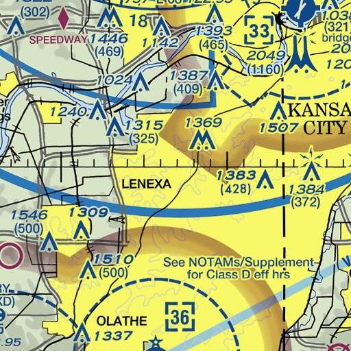FAA VFR chart of North School, KS