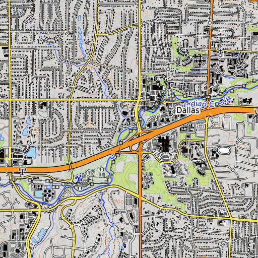 OpenTopoMap map of James Branch, KS