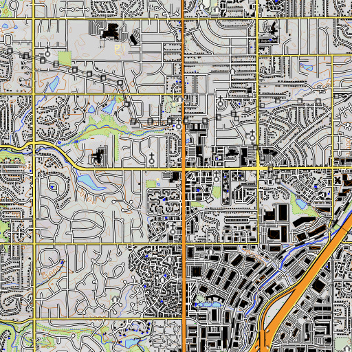 OpenTopoMap map of Trailridge Middle School, KS