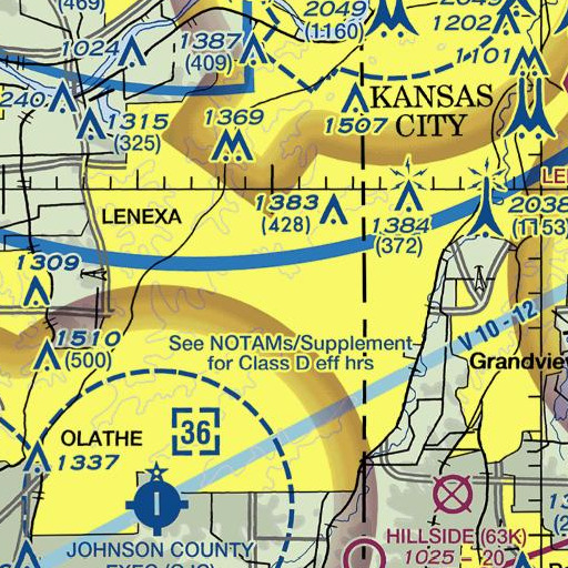 FAA VFR chart of John Diemer Elementary School, KS