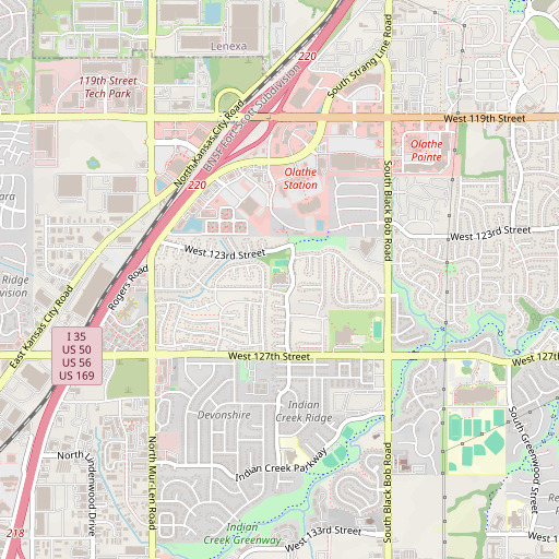 OpenStreetMap map of Countryside Elementary School, KS