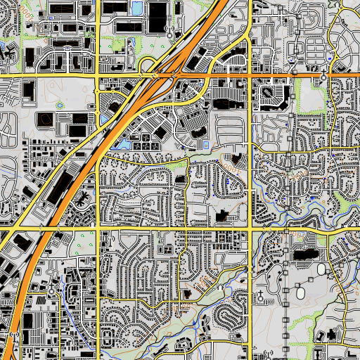 OpenTopoMap map of Countryside Elementary School, KS