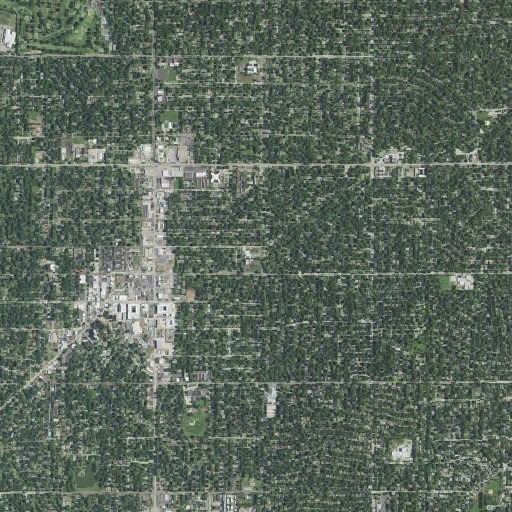 Aerial imagery of Tomahawk Elementary School, KS