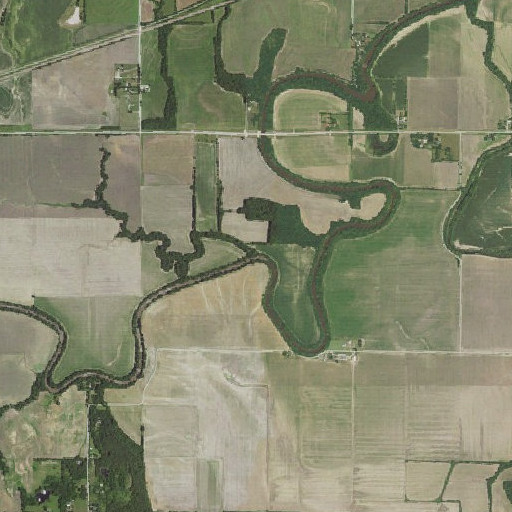 Aerial imagery of Blue Creek, KS