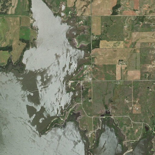 Aerial imagery of Cheney State Park, KS