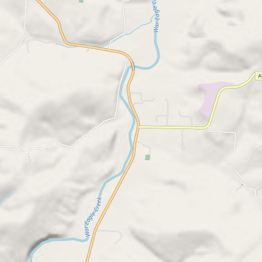 OpenStreetMap map of Coon Branch, AR