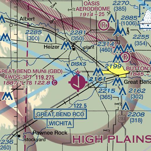 FAA VFR chart of Barton County Fairgrounds, KS