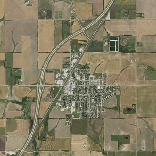 Aerial imagery of Inman Elementary School, KS