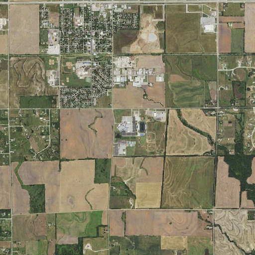 Aerial imagery of Goddard High School, KS