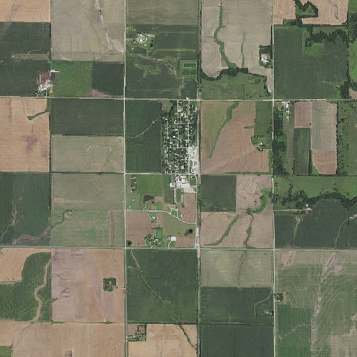 Aerial imagery of Elbing Elementary School (historical), KS