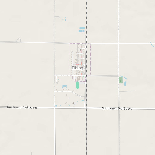 OpenStreetMap map of Elbing Elementary School (historical), KS